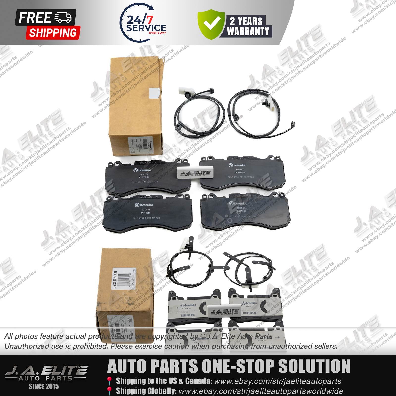 Genuine Front & Rear Brake Pads fit Aston Martin DB9 DB11 + FREE SENSOR