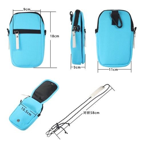 Cross-body Lanyard Wallet Belt Loop Zipper Pocket Bag Waist Pack Phone Universal - Picture 30 of 65