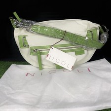 Borsa borsetta donna Nicoli Prezzo 3785 bianca verde nuova