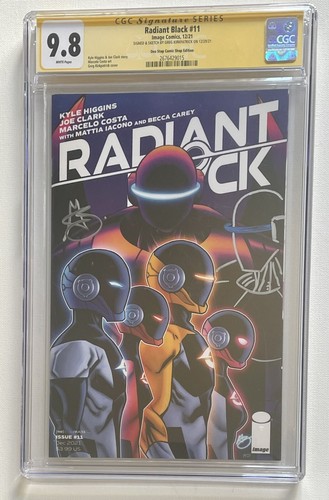 Radiant Black, issue #11 CGC SS 9.8 Signed And Remarked By Greg Kirkpatrick