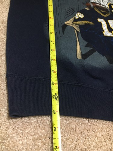 Vtg Notre Dame Fightin’ Irish Blue Sweatshirt Sz Medium Nutmeg Made In USA - Picture 8 of 8