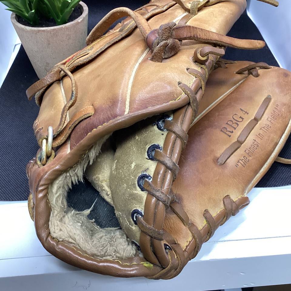 Gant De Baseball Rawlings RBG4 Fernando Valenzuela - Taille 11 - Cuir - Main Droite - Vintage 80s