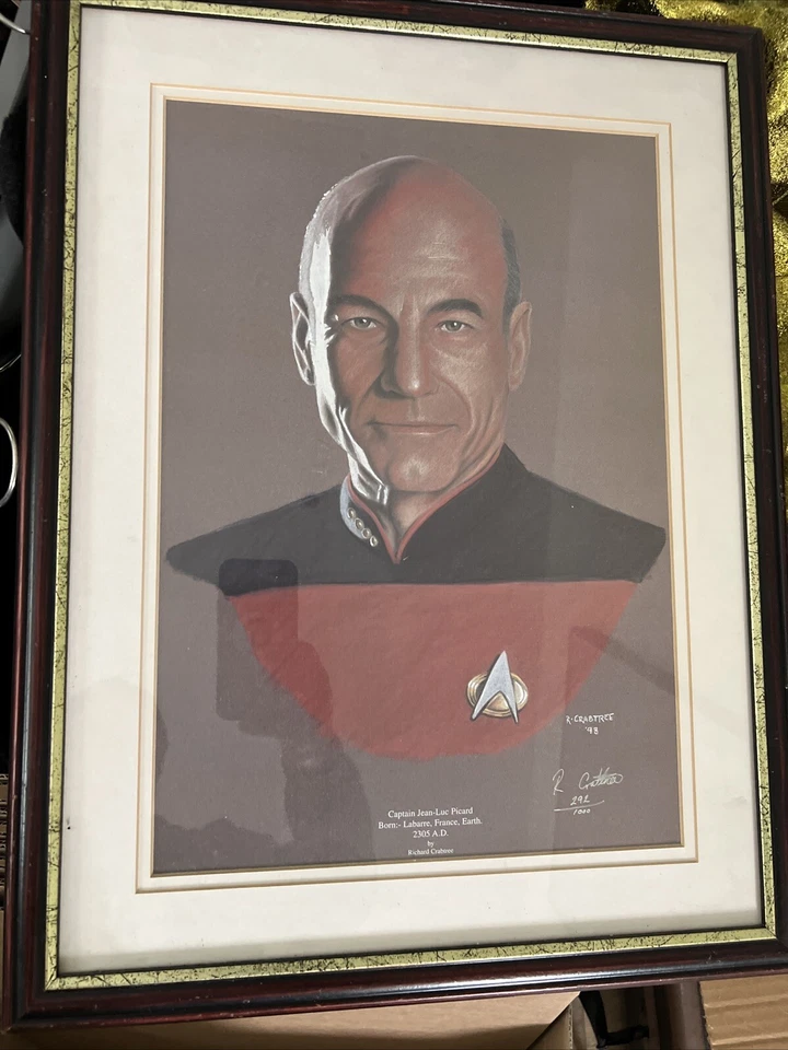 Star Trek Captain Jean-Luc Picard Print By Richard Crabtree Signed And Numbered - Image 4 of 4