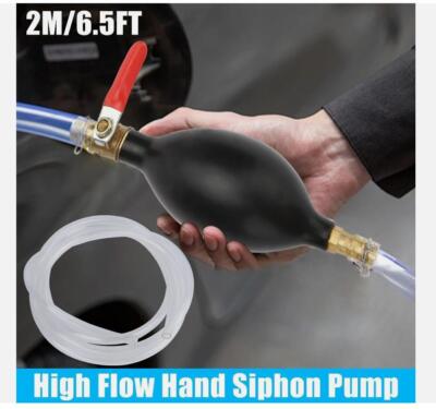 Siphon Hand Pump Portable Manual Car Fuel Transfer Pump Fit Gas Gasoline Petrol