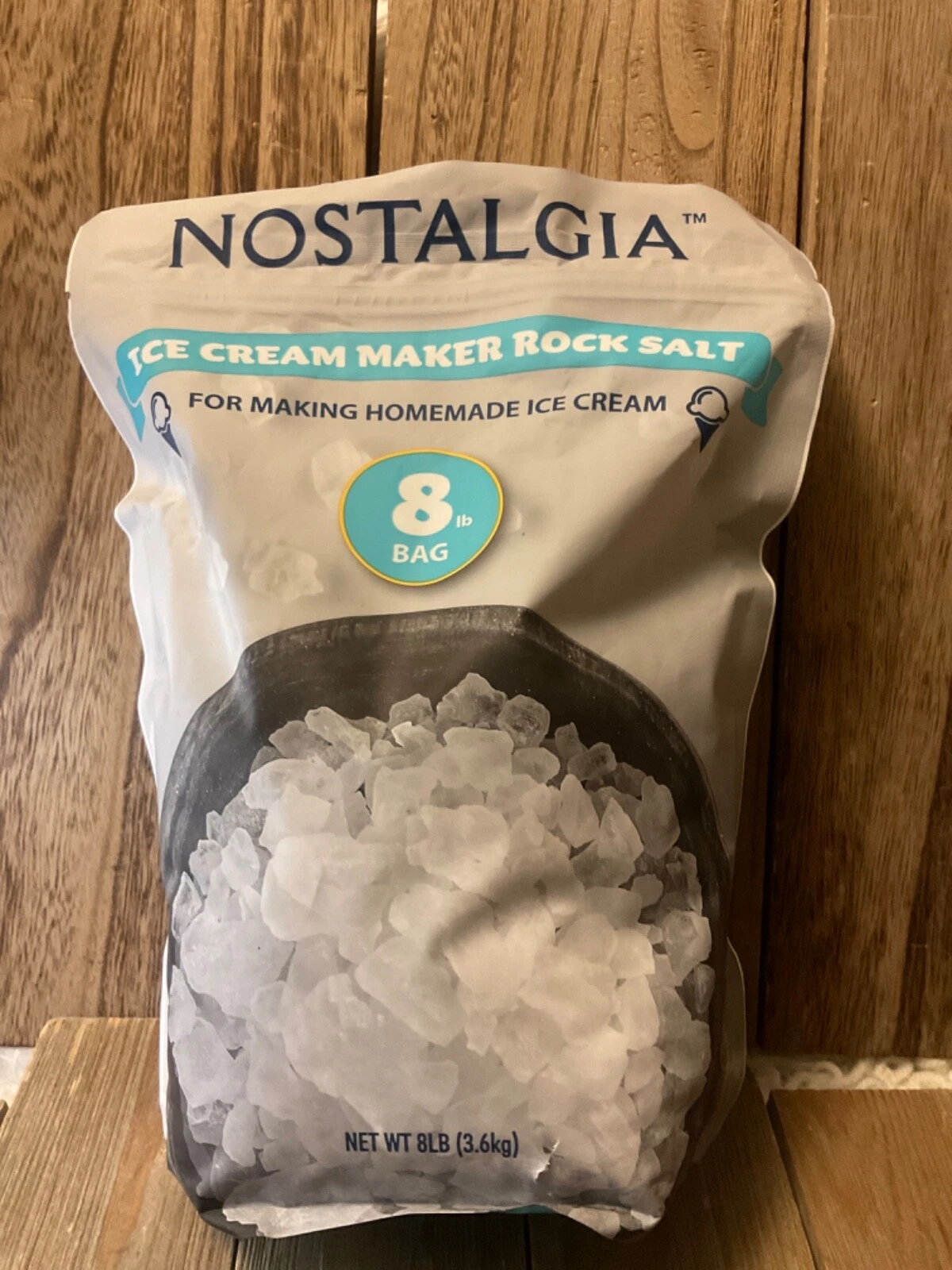 Nostalgia Rock Salt Bag, 8 Lb. Ice Cream Maker Rock Salt RSBG8LB