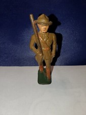 U.S. Soldier Infantry Marching With Rifle Lead Figure Barclay CAMPAIGN HAT 