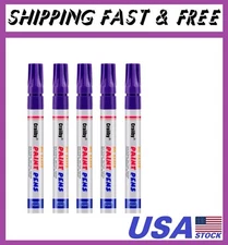Purple Paint Markers, 5 Pack Oil-Based Waterproof Quick Dry Permanent Paint Pen