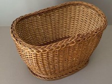 Korb Zeitungskorb Holz-Aufbewahrung 43 x 27 x 24 cm oval Weide Rattan