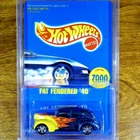 Hot Wheels Vintage Early Times Fat Fendered '40 Ford 2 Door 1 of 7000 Blue 1996