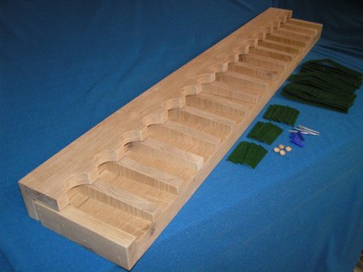 14 Gun Wood Closet Gun Rack With Floor Base Solid Oak Ebay