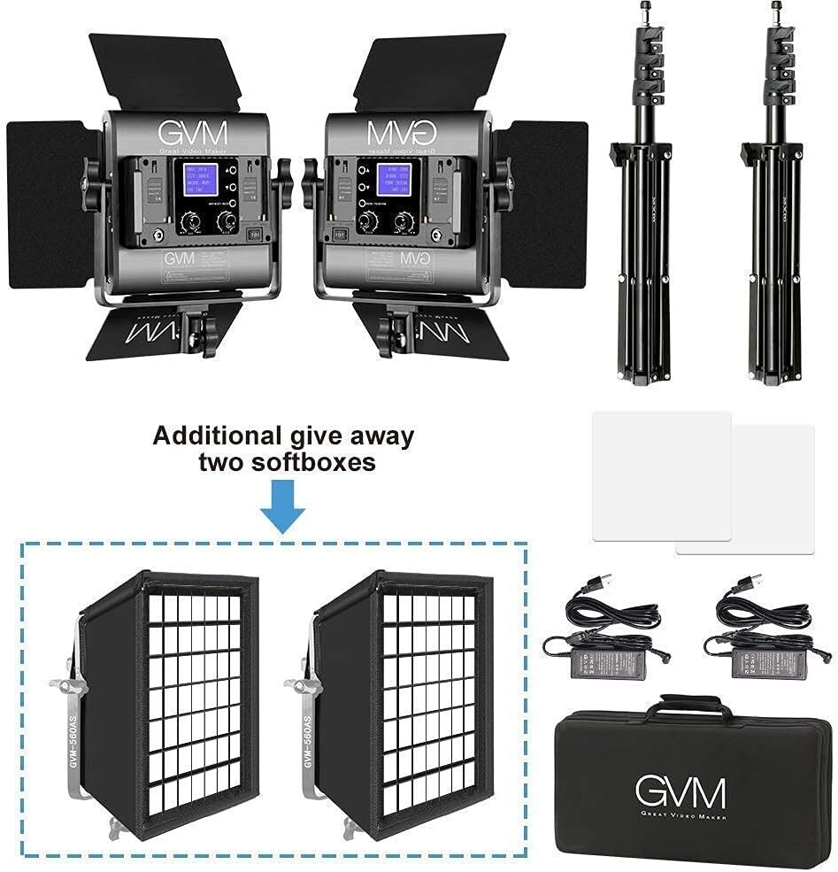 Kit De 2 Paneles LED Bicolor GVM 560AS - Tecno Importaciones