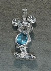 mickey mouse sterling silver blue topaz pendant — photo 1