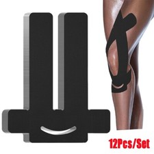 12Pcs Precut Waterproof Kinesiology Tape for Knees Pain Relief Athletic Tapes