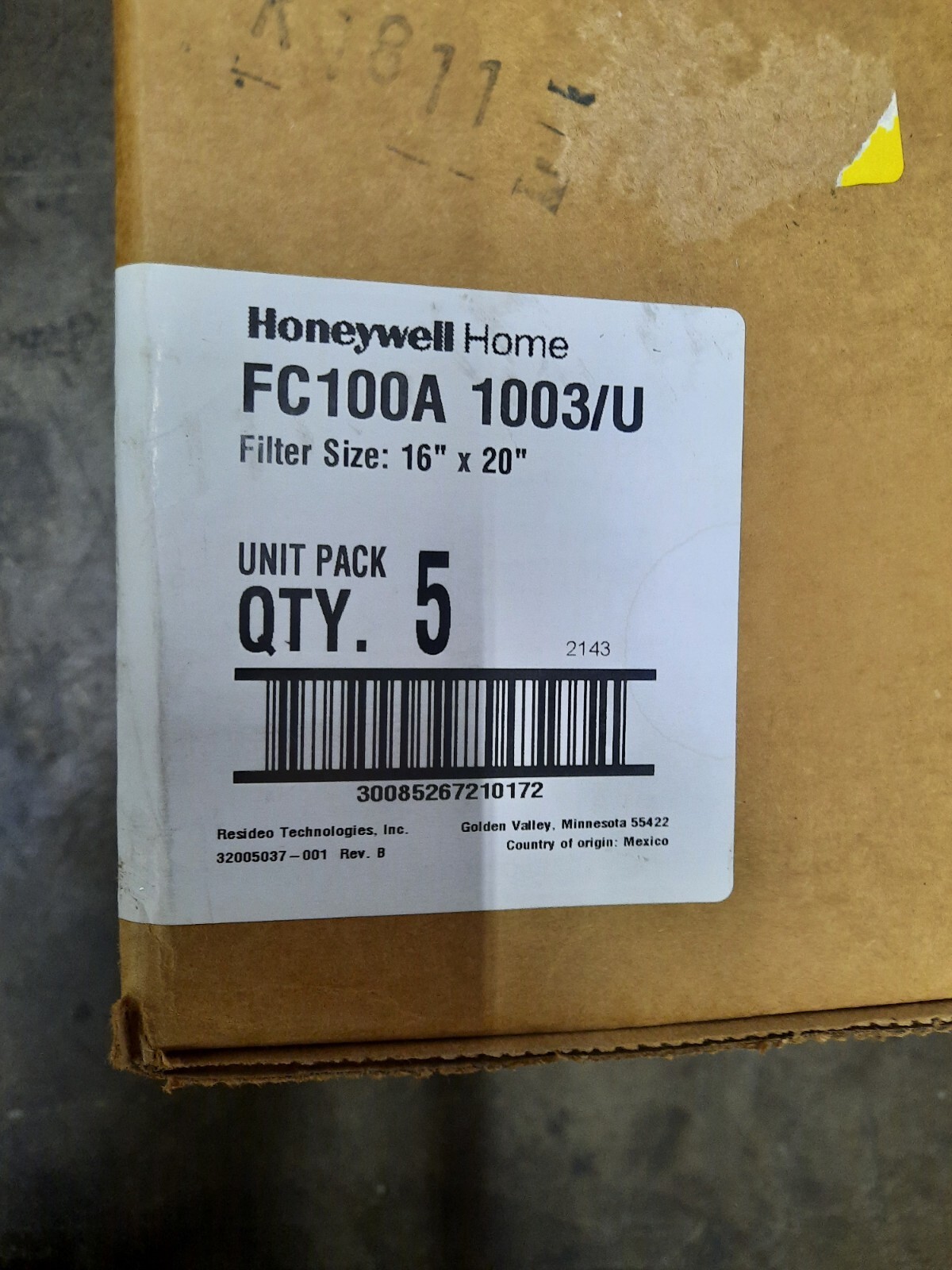 HONEYWELL FC100A1003 16 X 20 X4 AIR CLEANER FILTERS MERV 11 honeywell-fc100a1003-16-x-20-x4-air-cleaner-filters-merv-11