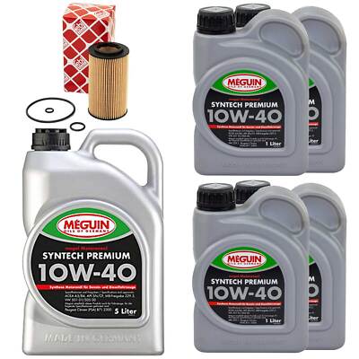 Motoröl Set Syntech 10W-40 Meguin 9 Liter + Ölfilter für Mercedes Sprinter 2-T