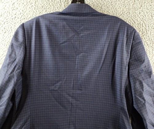 A|X Armani Exchange High Blue Box Two Button Blazer Men's 38R Navy - Picture 7 of 18