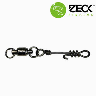 Zeck Ball Bearing Swivel + Twistlock Snap 105Kg Wallerangeln mit System Top