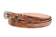 Men's Antique / Black High Quality leather belt hand crafted Amish made in USA