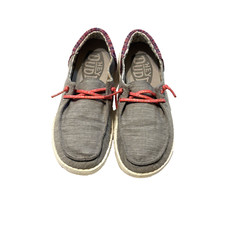 Hey Dude Wendy Youth Girls Sz 3 Funk Grey Slip On Shoe Pink Comfort Grade School