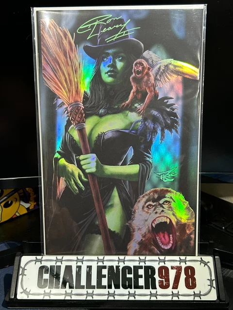RON LEARY Artbook of Monsters #1 NYCC VIRGIN FOIL SIGNED w/ COA + Toploader