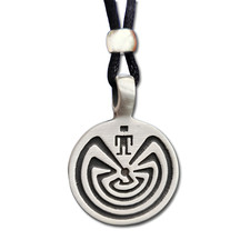 Mann im Labyrinth Anhänger Labyrinth Halskette Symbol Leben Tohono Nation Sch...
