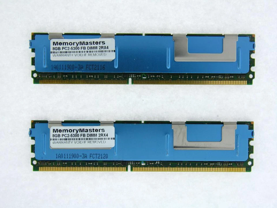 16GB Set 2X8GB Dell Fbdimm PowerEdge 2950 1950 2950 1900 1955 R900 RAM Speicher - Bild 2 von 3