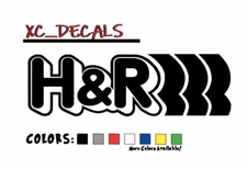 H&R Springs (x2) PAIR Vinyl Decal Sticker Graphics Logo Racing JDM HR Coil Overs