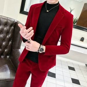 red blazer and pants set