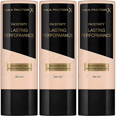 MAX FACTOR Lasting Performance Liquid Foundation 35ml - 100 Fair *3er Pack*