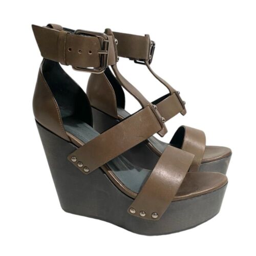 ALL SAINTS Leather Rotchiko Wedge Platform Size 38 - Picture 2 of 12