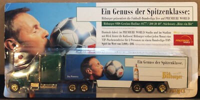 Werbetruck LKW Freightliner FLD 120 Bitburger PREMIERE WORLD (Jörg Wontorra)2001