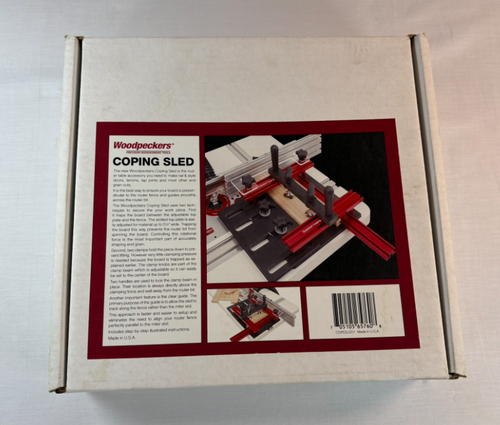 Woodpeckers Coping Sled Router Table Jig – Cabinet Door Joinery Tool– New/Sealed