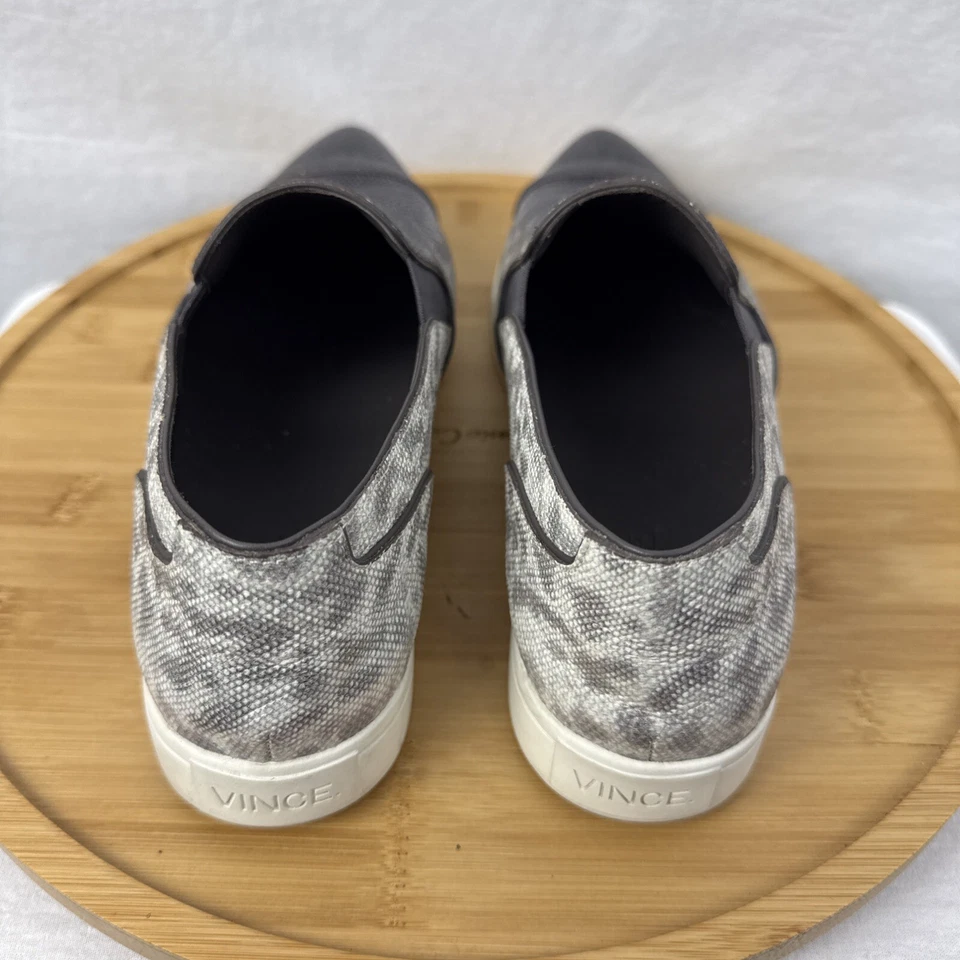 Women's Vince Slip On Leather Loafers Sz 8 M / 38 EU Umbre Gray Animal Print - Image 4 of 4
