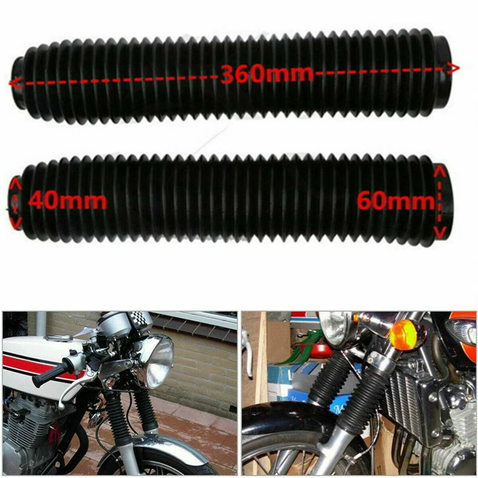 Blue Rubber Motorcycle Front Fork Dust Gaiter Gaitors Boots Shock Absorber US - Image 4 of 4