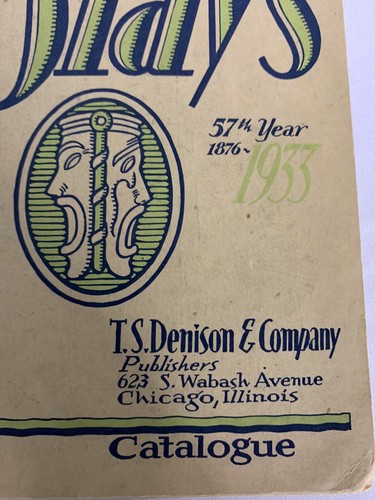 1933 Catalogue Denison's Plays 57th Year Royalty Plays One Act Comedies Farces - Picture 5 of 7