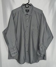 Alfani Shirt Mens XL Long Sleeve Easy Care Gray Button Up Shirt Front Pocket