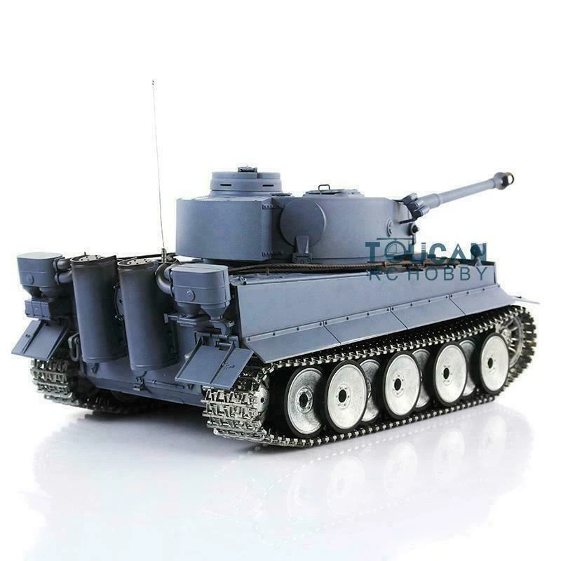 Henglong 1/16 7.0 Tiger I RTR BB RC Tank 3818 Barrel Recoil Metal Tracks Wheels - Image 3 of 4