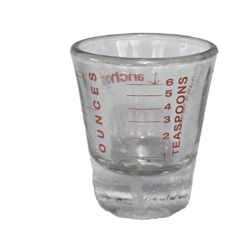 Anchor Hocking 1 oz Measuring Shot Glass OUNCES TEASPOONS TABLESPOONS EUC - Picture 2 of 6