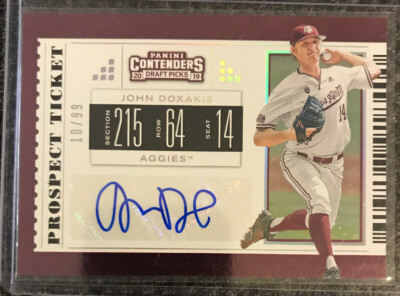 2019 Panini Contenders Draft John Doxakis Prospect Ticket AUTO #/99 (KD)
