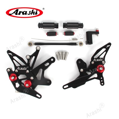 Arashi Rearsets Footpegs Footrest Rear Set For Kawasaki Ninja 500 Z500 2024 2025