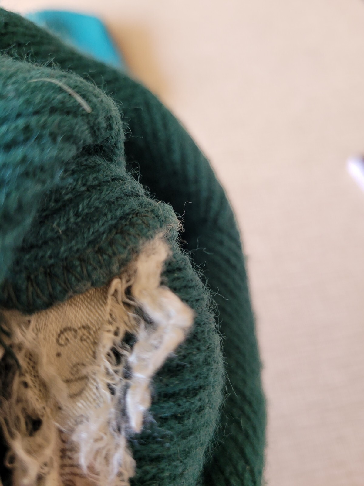 2 Hat Liners Vintage E. D. Bullard Winter 100% Virgin Orlon Green Fitted USA