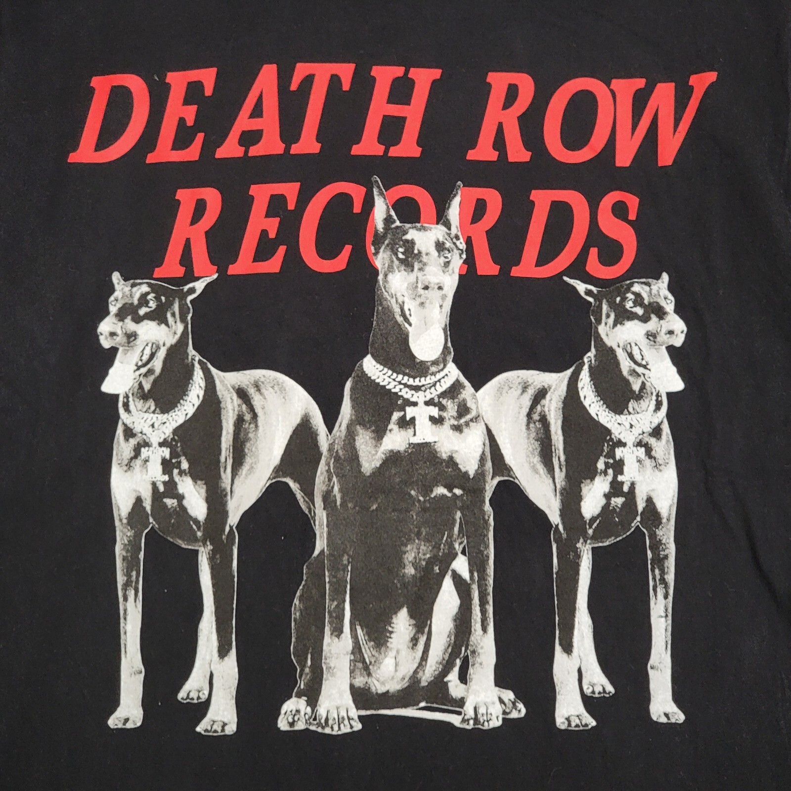 FILA Camicia DEATH ROW RECORDS ADULT SMALL BLACK RAP Hip Hop Suge Knight DRE Snoop Nuova con etichette