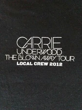 Carrie Underwood LE Local Crew Concert T-shirt XL 2012