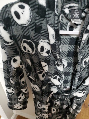 Nightmare Before Christmas Robe Jack Skellington Pajamas Boy Girl Disney Sz 12/1 - Picture 5 of 5