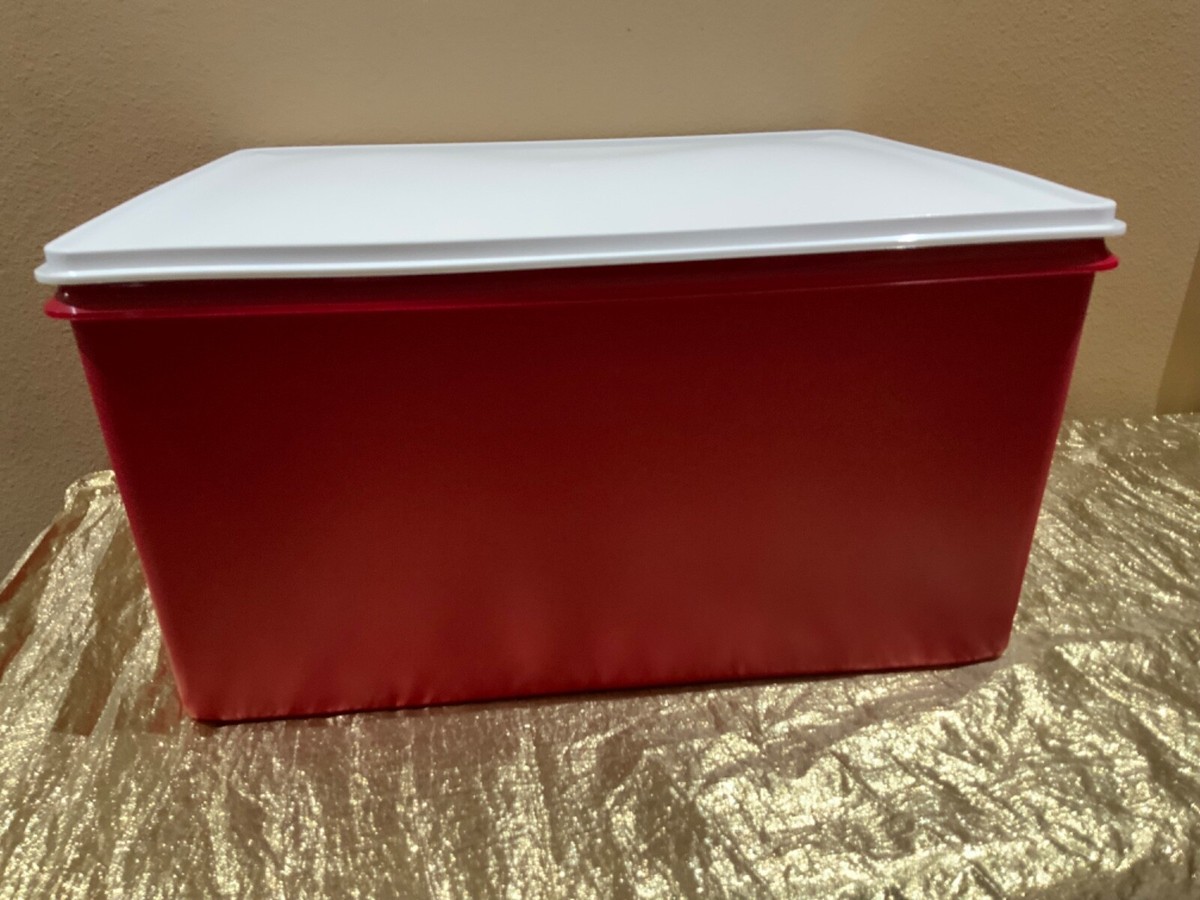 New Tupperware Beautiful Double Deep 30L Kimono Keeper Red/White