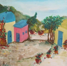 European contemporary 2012 oil painting landscape signed