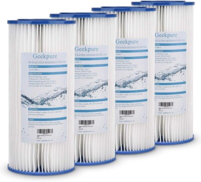 Geekpure Whole House PP Sediment Water Filter 5 Mic 4.5 x 10 Pack 4