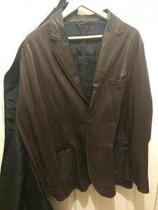 armani mens leather jacket