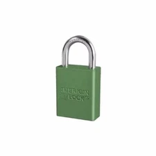 Five  American Series A1105 1-1/2" Aluminum Body GREEN Padlock * All different*