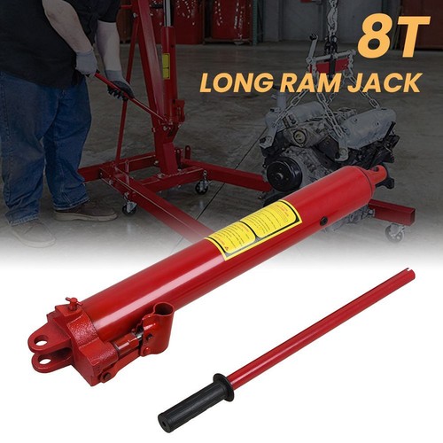 Hydraulic Jack Long Ram Hoist 8 Ton Crane Cylinder Lift Pump Engine Workshop Use - Picture 6 of 13